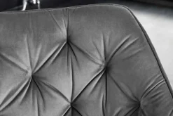 Drehbarer Stuhl THE DUTCH COMFORT grau Samt mit Armlehnen Modern Design