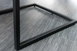 Echtleder Freischwinger Stuhl BUFFALO braun Büffelleder Metall mit Armlehne gepolstert