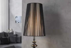 Edle Design Stehlampe LUCIE 160cm schwarz Barock Stil Stehleuchte