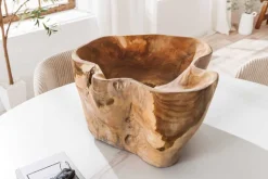 Einzigartige Schale FLOWERS 45cm natur Teak aus Wurzelholz