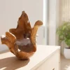 Einzigartige Schale ORGANIC 40cm natur Teak aus Wurzelholz