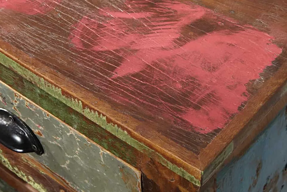 Einzigartiges Sideboard JAKARTA 125cm recyceltes Massivholz aus Fischerbooten