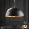 Elegante Design Hängeleuchte GLOW 50cm schwarz gold Hängelampe
