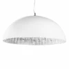 Elegante Design Hängeleuchte GLOW 70cm weiß silber Hängelampe