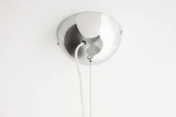 Elegante Design Hängeleuchte GLOW 70cm weiß silber Hängelampe
