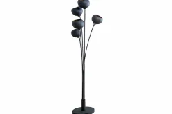 Elegante Design Stehlampe MAGMA 170cm schwarz gold Stehleuchte
