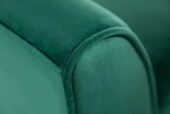 Elegante Sitzbank SCARLETT 90cm smaragdgrün Samt mit Armlehnen