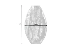 Elegante Vase ORGANIC ORIENT 44cm silber Hammerschlag Design