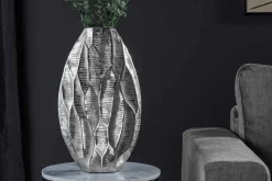 Elegante Vase ORGANIC ORIENT 44cm silber Hammerschlag Design