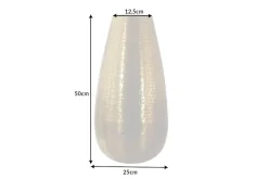 Elegante Vase ORIENT 50cm gold im Grid Hammerschlag Design