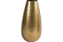 Elegante Vase ORIENT 50cm gold im Grid Hammerschlag Design