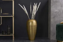 Elegante Vase ORIENTAL 50cm gold im Wild Hammerschlag Design