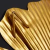 Elegante Wanddeko GINKGO 110cm gold in filigraner Blattform