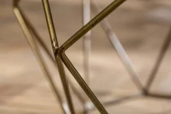 Eleganter Couchtisch DIAMOND 70cm grün messing mit Marmorplatte