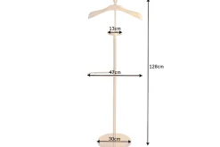 Eleganter Herrendiener VALET 128cm gold Aluminium Kleiderhaken Garderobenständer