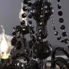 Eleganter Kronleuchter BLACK CRYSTAL 55cm schwarz Acryl 5-armig Lüster