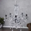 Eleganter Kronleuchter CRYSTAL 55cm klar Acryl 5-armig Lüster