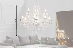 Eleganter Kronleuchter CRYSTAL 75cm klar Acryl 9-armig Lüster