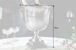 Eleganter Sektkühler CHAMPAGNE 40cm silber Flaschenkühler