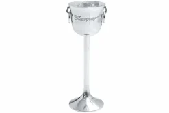 Eleganter Sektkühler CHAMPAGNE 75cm silber poliert Flaschenkühler