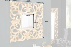 Eleganter Wandspiegel VENICE 75x75cm gold antik Barockstil