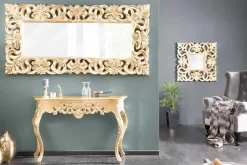 Eleganter Wandspiegel VENICE 75x75cm gold antik Barockstil