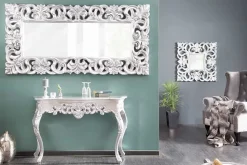 Eleganter Wandspiegel VENICE 75x75cm silber antik Barockstil