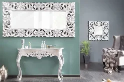 Eleganter Wandspiegel VENICE 180x90cm silber antik Barockstil