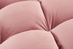 Elegantes Ecksofa COZY VELVET 260cm altrosa Samt Federkern 3-Sitzer