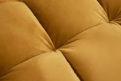 Elegantes Ecksofa COZY VELVET 260cm senfgelb Samt Federkern 3-Sitzer