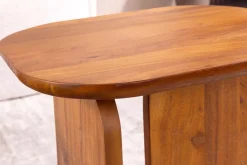 2er Set Couchtische GATSBY 100cm braun Akazienholz organische Form Beistelltisch