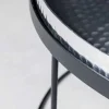 2er Set Runde Couchtische ELEMENTS 60cm silber schwarz Metall Tabletttisch Beistelltisch