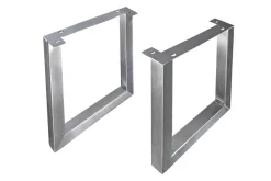 2er Set Tischgestell U-FRAME 70cm Edelstahl gebürstet matt Tischbeine Kufe Esstisch