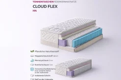 Ergonomische Boxspringmatratze CLOUD FLEX 180x200cm Tonnentaschenfederkern H4