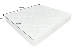 Ergonomische Matratze mit Topper CLOUD FLEX 160x200cm Tonnentaschenfederkern H4