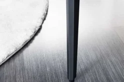 Esstisch MILANO 180cm weiß Marmor Keramik schwarzes Metallgestell