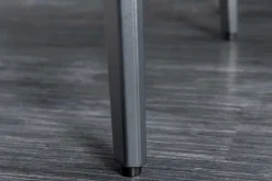 Esstisch MILANO 180cm weiß Marmor Keramik schwarzes Metallgestell
