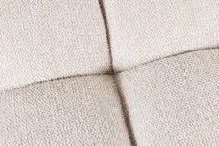 Esszimmer Sitzbank PAPILLON 165cm champagner beige mit Lehnen schwarzes Metallgestell