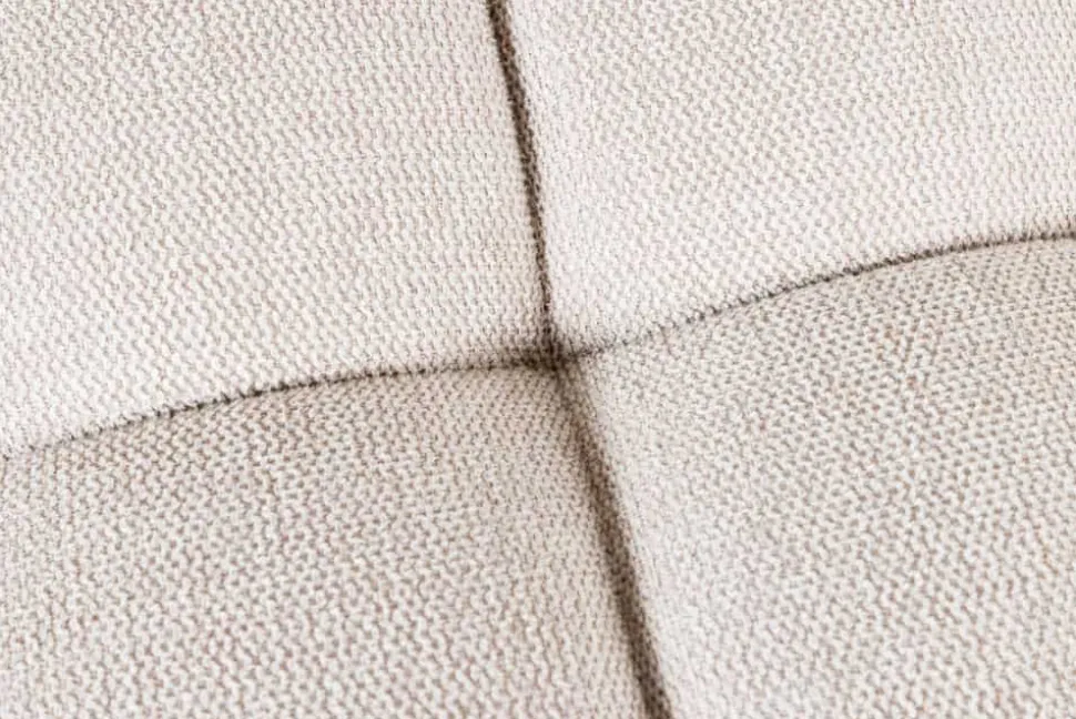 Esszimmer Sitzbank PAPILLON 165cm champagner beige mit Lehnen schwarzes Metallgestell