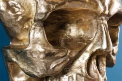 Exklusive Wandskulptur SKULL XXL 40cm gold Deko Totenkopf