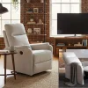 Exklusiver 1er Kinosessel HOLLYWOOD beige Strukturstoff elektrische Liegeposition