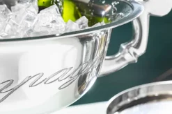 Exklusiver Sektkühler CHAMPAGNE 65cm silber poliert Flaschenkühler