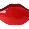 Extravagante Deko-Vase LIP 60cm rot handmade Hochglanz
