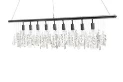 Extravagante Hängelampe DIAMONDS XL 120cm Kristall Lampe mit 9 Leuchten