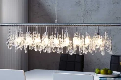 Extravagante Hängelampe DIAMONDS XL 120cm Kristall Lampe mit 9 Leuchten