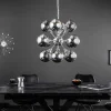 Extravagante Hängeleuchte GALAXY 72cm silber Hängelampe Modern Design