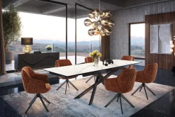 Extravagante Hängeleuchte GALAXY 72cm silber Hängelampe Modern Design