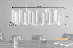 Extravagante Hängeleuchte ROYAL 120cm silber Hängelampe