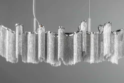 Extravagante Hängeleuchte ROYAL 120cm silber Hängelampe