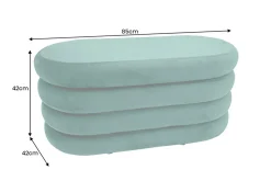 Extravagante Polsterbank VOGUE 85cm grün Samt Sitzbank mit Stauraum